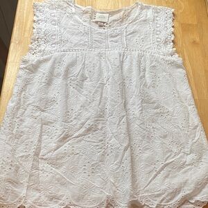 Knox Rose White Eyelet Lace Blouse